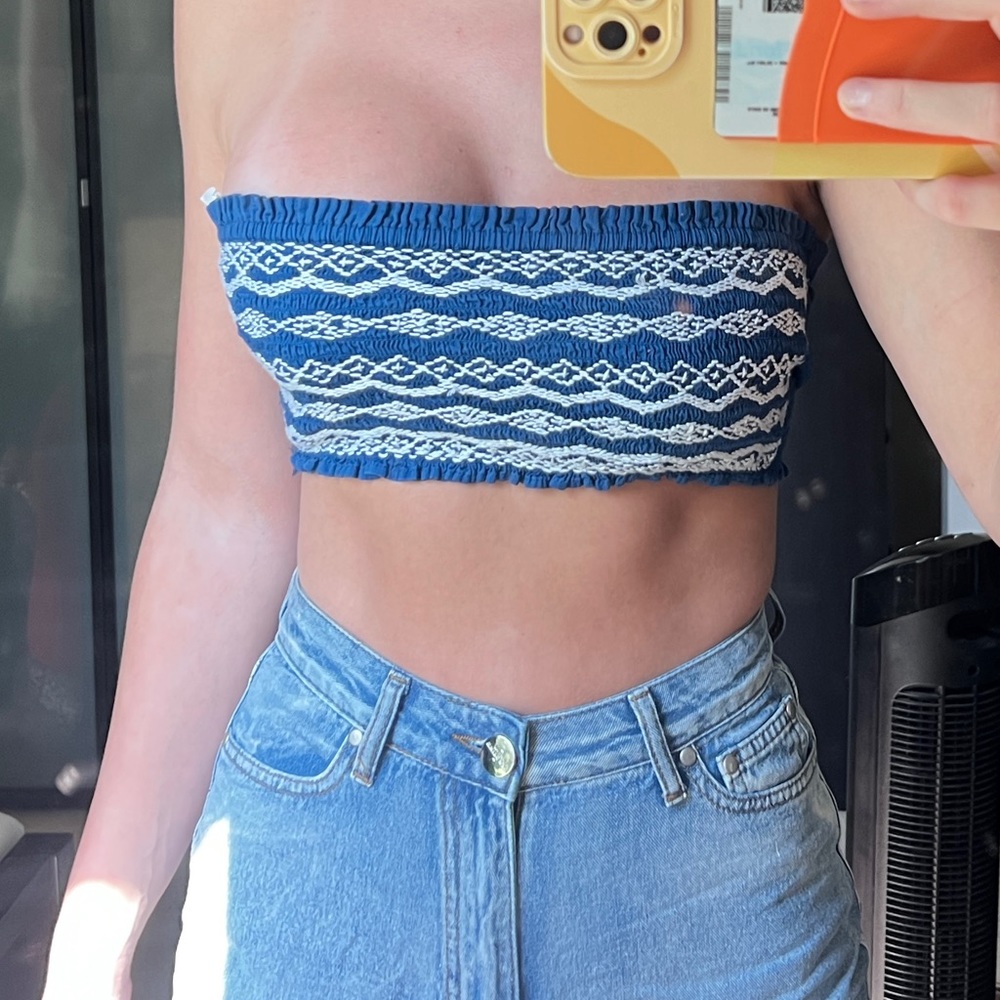 Zara scrunched bandeau top